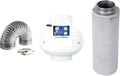 Abluft Wärmepumpentrockner, 700 m, Weiß/Silber/Grau, Set Grow EC Lüfter PK125EC-TC temperatur gesteuert ³/h