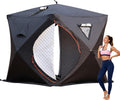 VNATWGOO Kaminofen, 1,80m, 2,10m, Schwarz/Weiß, Outdoor-Sauna, x x Tragbares isoliertes Saunazelt