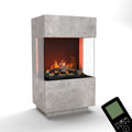 GLOW FIRE Elektrokamin, 55x96x40 cm, Grau/Schwarz, Wasserdampf Kamin OGF 1 Mini (Standkamin) - mit, Knistereffekt & Fernbedienung