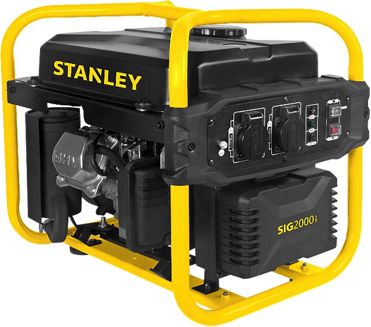 Stanley Powerstation, 2000 W, 10 L, Gelb/Schwarz, Inverter Generator, 2800 U/min, Stromerzeuger, Notstromaggregat