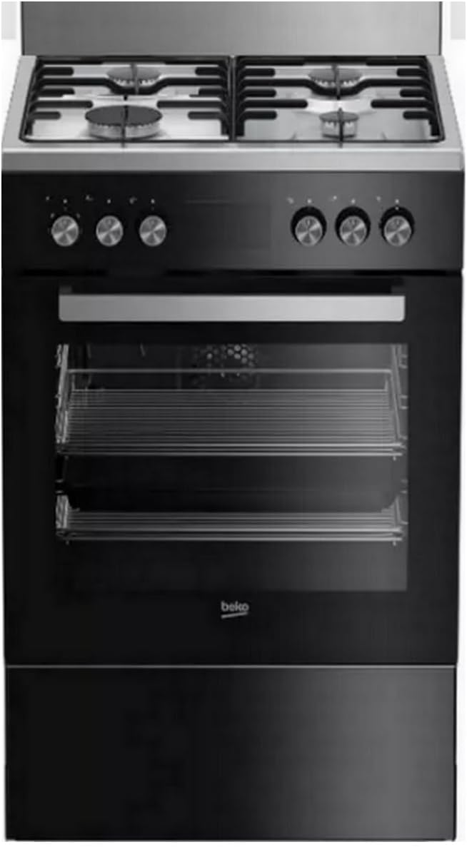 Beko Waschmaschine, Silber/Schwarz, FSG52010GBC