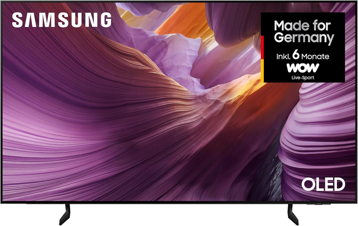 Samsung Fernseher, 83 Zoll, 210 cm, Schwarz, Smart TV, OLED 4K S85F UHD, NQ4 AI Gen2 Prozessor, 4K Upscaling