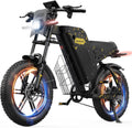 VARUN Mountainbike, 4.0 Zoll, 31.5 Ah, 20.8 Ah, 250 W, Schwarz/Gelb, E Bike, 20 * E-Bike Herren mit 48 V / Akku, bis zu 160-180 KM