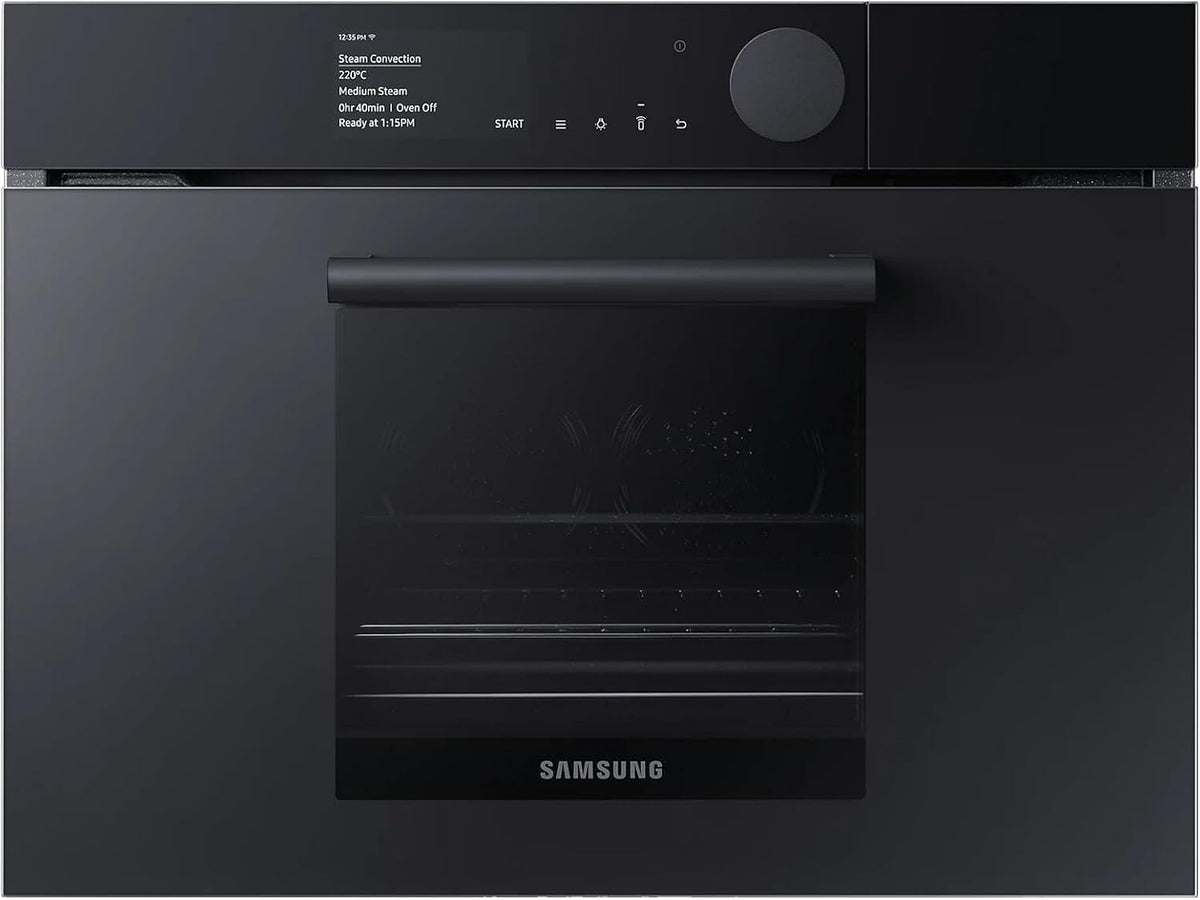 Samsung Backofen, Schwarz/Silber, NQ50T9939BD/EG Infinite Line Kompakt-Dampf Graphitgrau matt