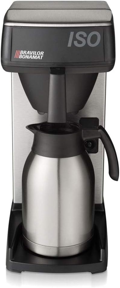 Bravilor Bonamat Kaffeemaschine, 2l, Schwarz/Silber, Iso Schnellfilter inkl. Thermoskanne