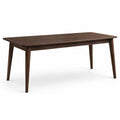 Moderner rechteckiger Esstisch aus Holz, Dunkelbraun, 180 × 90 × 75 cm