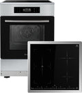 KKT KOLBE Elektroherd, 60 cm, 58 cm, Schwarz/Silber, Standherd Herdset Einbaubackofen Induktionskochfeld
