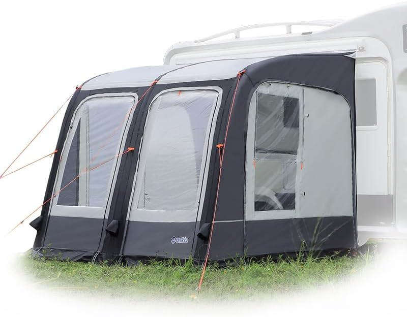 Unikka Vordächer & Vorzelte, 260 cm, Grau/Schwarz, Wonderland aufblasbares Vorzelt für Wohnwagen und Wohnmobil