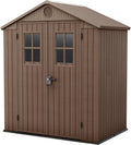 Gerätehaus Keter, Braun, Darwin 6 x 4 Gartenhaus, Holzoptik, 190 x 122 x 221 H cm