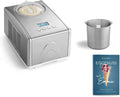 Springlane Kitchen Eismaschine, 1,5 L, 150 W, Silber, Emma mit selbstkühlendem Kompressor, aus Edelstahl mit entnehmbarem Eisbehälter