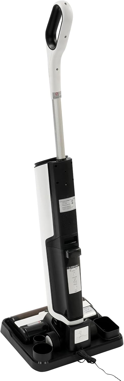 YyanLAK Staubsauger, 110 W, ABS, Gummi, Schwarz, Nass Trockensauger, Bodenreinigungsmaschine, Smart Self-Cleaning Floor Scrubber mit Saug