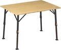 Campout Picknicktische, 100 x 72 x 70 cm, Holz/Schwarz, Campingtisch - Klappbarer Gartentisch - Klapptisch - 3-Fach