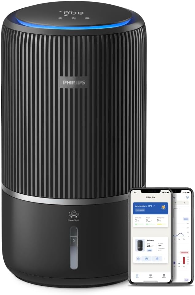 PHILIPS Dunstabzugshaube, 78 m, Schwarz, Luftreiniger & Befeuchter 3400 Serie, für Räume bis ²