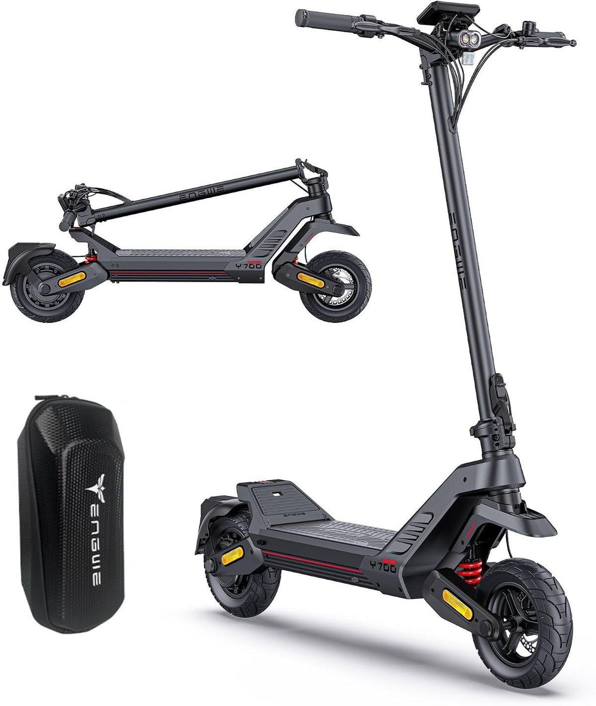 ENGWE E-Scooter, 18.2 Ah, 48 V, Schwarz, E Scooter mit Straßenzulassung, Akku