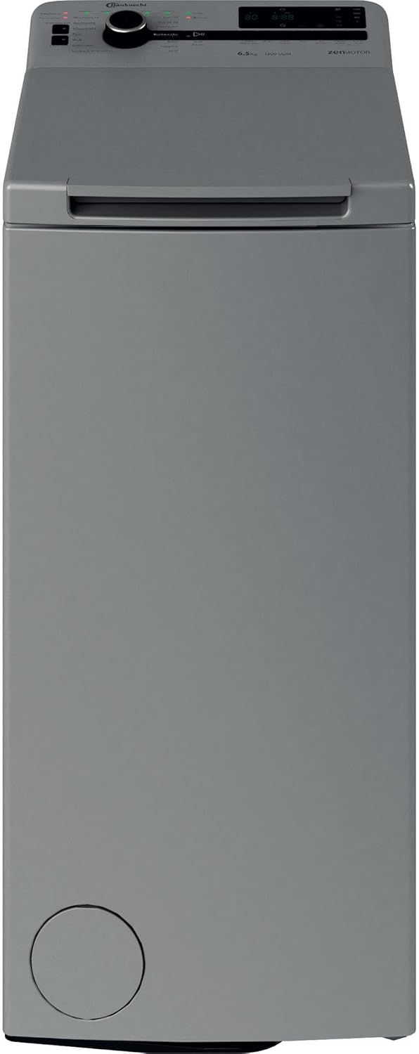 Bauknecht Waschmaschine, 6,5 kg, Silber/Grün, WMT Silver 6513 D4 Toplader- / / 1300