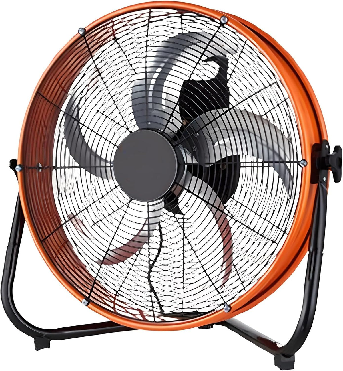 Bodengebläse, 20 Zoll, Weiß, Industrieller Trommelventilator, Hochvolumiger Luftzirkulator mit 4 Geschwindigkeitsstufen