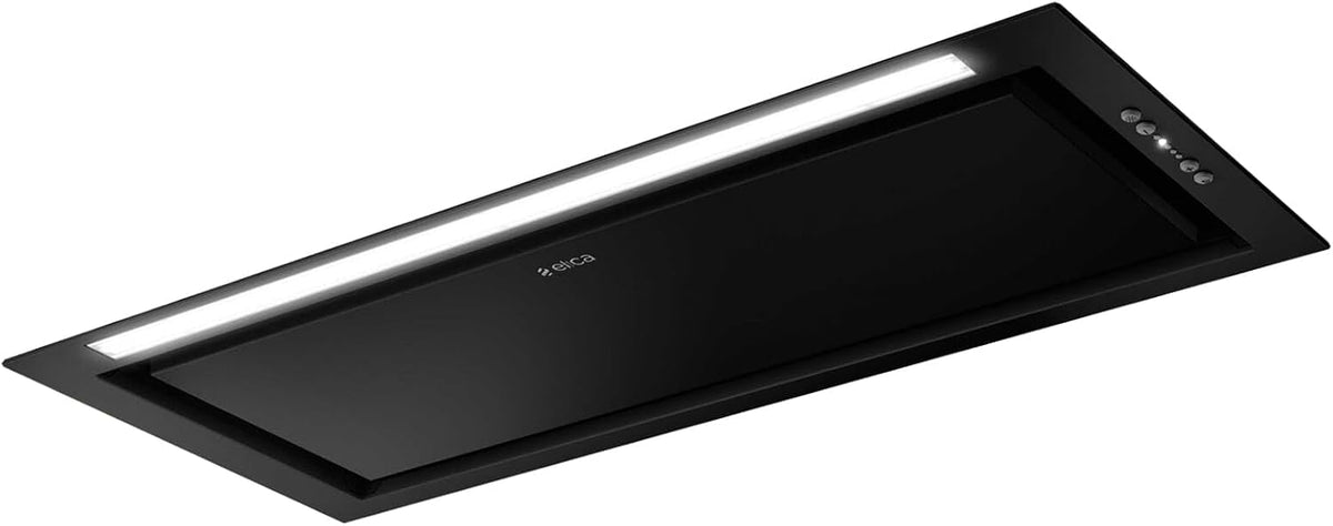 Elica Dunstabzugshaube, 72 cm, 72 L, Schwarz, Hidden 2.0 BLMAT/A/ üfterbaustein Matt