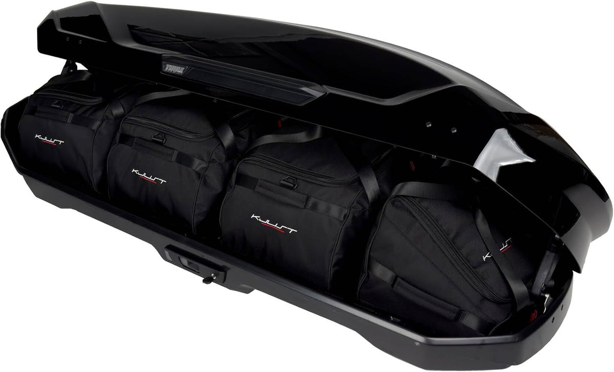 KJUST Produkt, Schwarz, Dachbox Taschen Set 4stk kompatibel mit THULE MOTION 3 SPORT