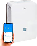 Midea Luftentfeuchter, 112 m, 300 m, Weiß, Industrieller mit 50-l-Fassungsvermögen, für bis zu ²/ ³, herausnehmbarem Tank