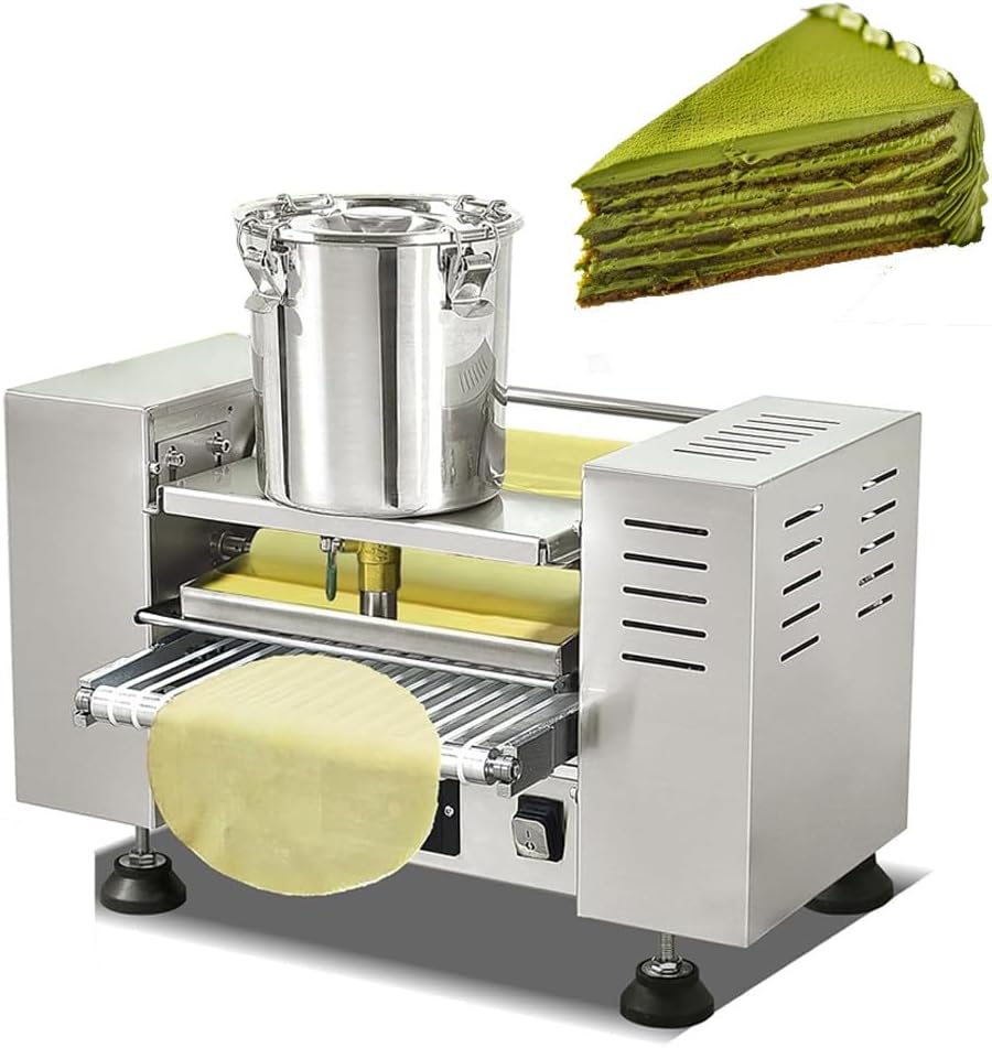 ZMJGLL Brotbackautomaten, 2200 W, Grau, Automatische Kuchenrähmchen-Maschine, Crêpe-Maschine & Mille-Feuille-Rähmchen-Maschine