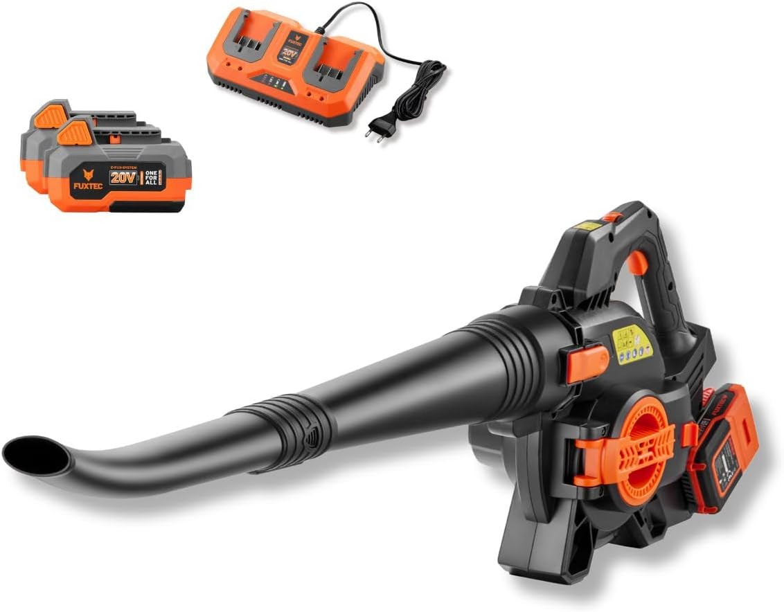Fuxtec Laubbläser, 40 V, Mehrfarbig, Akku- FX-E2LBS • 2in1 Laubsauger und -bläser