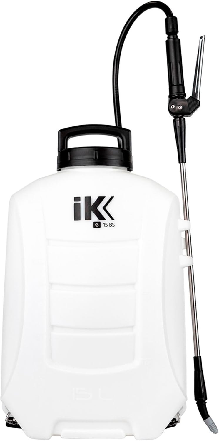 ｉＫ Sprinkler, 15 L, 18 V, Weiß/Schwarz, Professionelles elektrisches Sprühgerät Ik e 15 BS - -, Reinigung und Desinfektion - Hergestellt in Spa