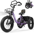 ESKUTE E-Bike, 20,8 Ah, 4 Zoll, 48 V, Mehrfarbig, Elektro Dreirad für Erwachsene T302 Pro, Akku, faltbares Dreirad mit Tiefeinstieg