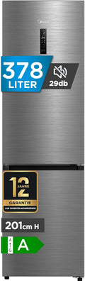 Midea Kühl-Gefrierkombination, 378 l, Weiß, MDRB521MGA46O Kühl-Gefrier-Kombination, NoFrost, Klasse A