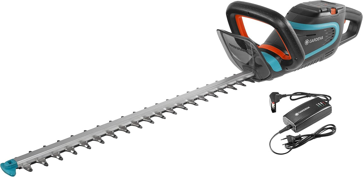 Gardena Heckenschere, 60 cm, Schwarz/Orange/Blau/Silber, Set Akku- PowerCut Li-40/60: Akku-Heckenschneider