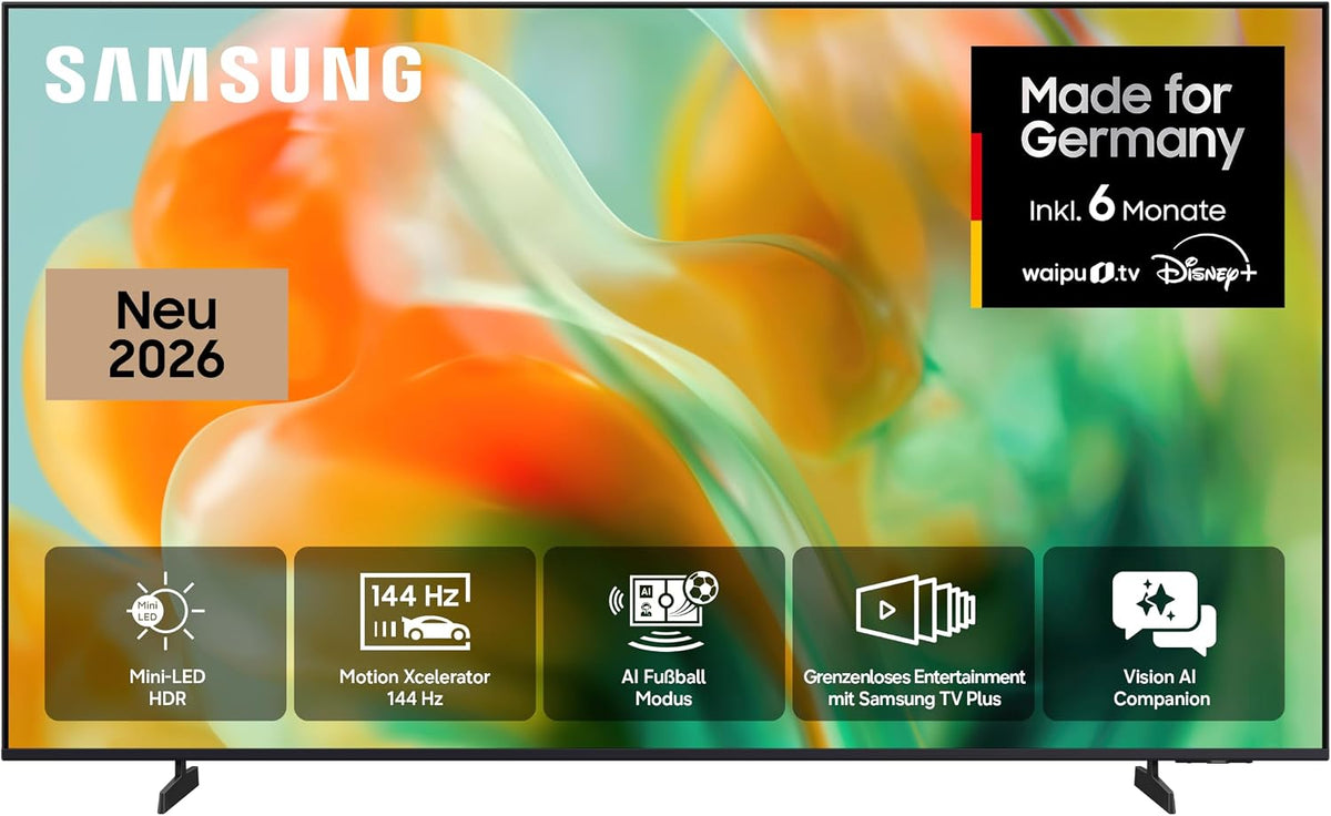 Samsung Fernseher, 75 Zoll, 189 cm, Schwarz, Smart TV, Mini LED M80H 4K , Mini LED HDR für beeindruckende Details