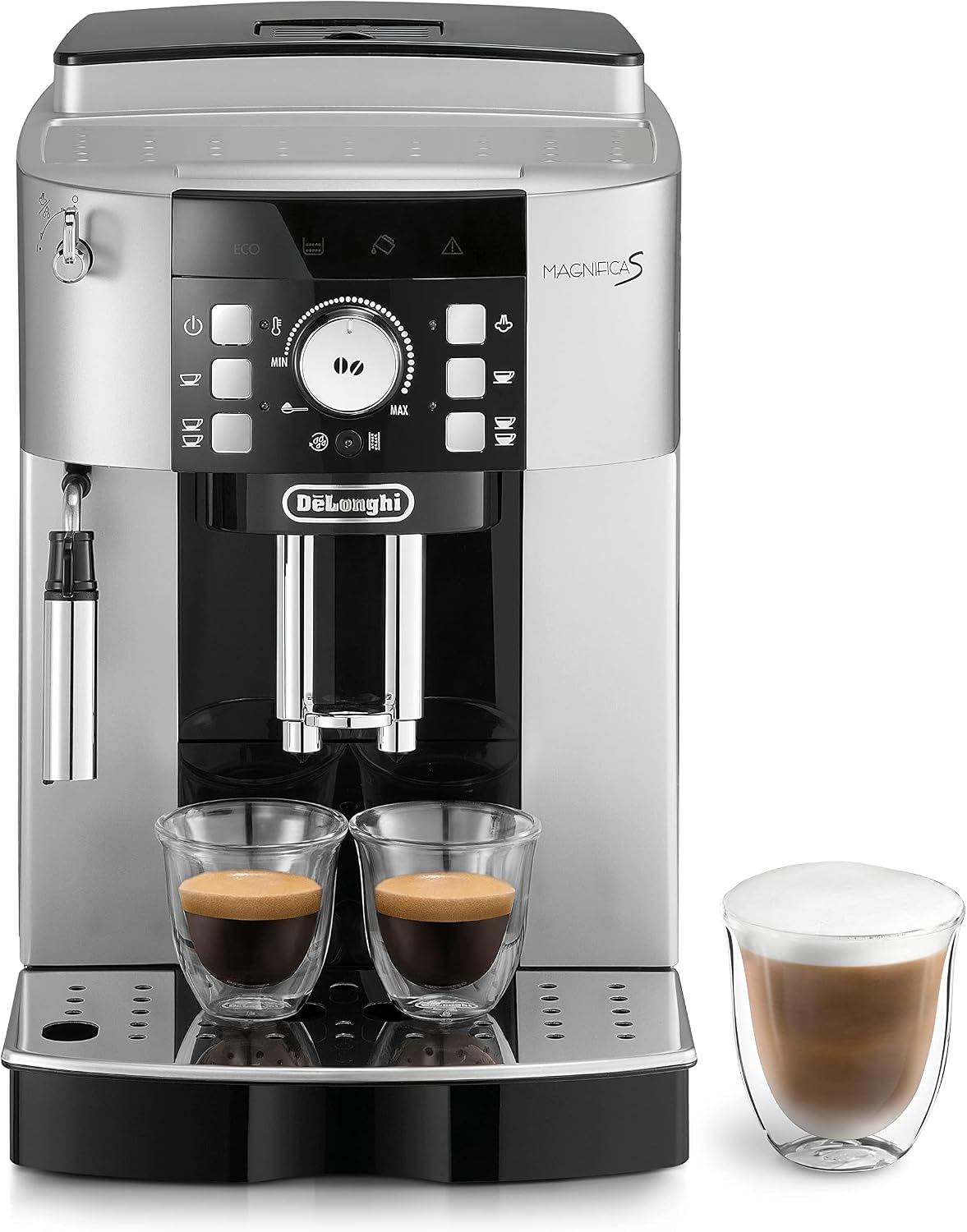 DE LONGHI ECAM 21.116.B SCHWARZ Kaffeevollautomat, Schwarz, De' 21.117.SB Kaffee-Vollautomat, 1.8 liters