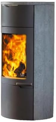 Austroflamm Kaminofen, 7 kW, Schwarz/Grau, Kamin, UNO Xtra, Specksteinmantel+Specksteindeckel