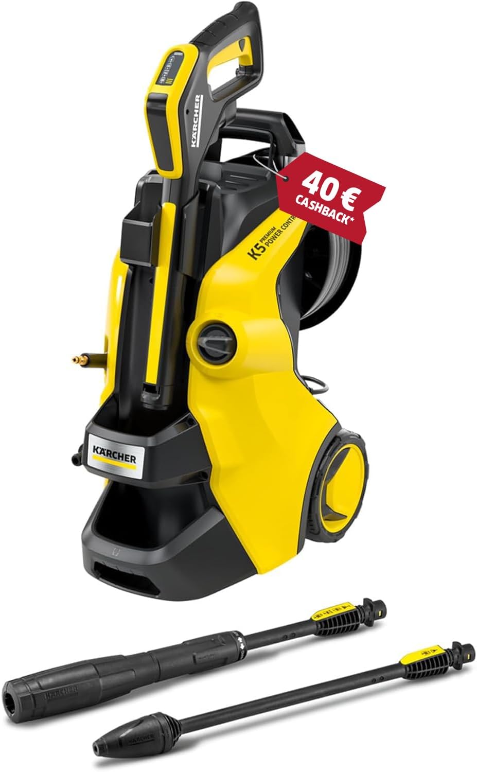 Karcher Hochdruckreiniger, 145 bar, 13,9 kg, 500 l, 40 m, Gelb/Schwarz, Kärcher K 5 Power Control Flex