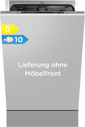 Midea Geschirrspüler, 45 cm, Silber, Spülmaschine Vollintegriert Einbau 10 Maßgedecke