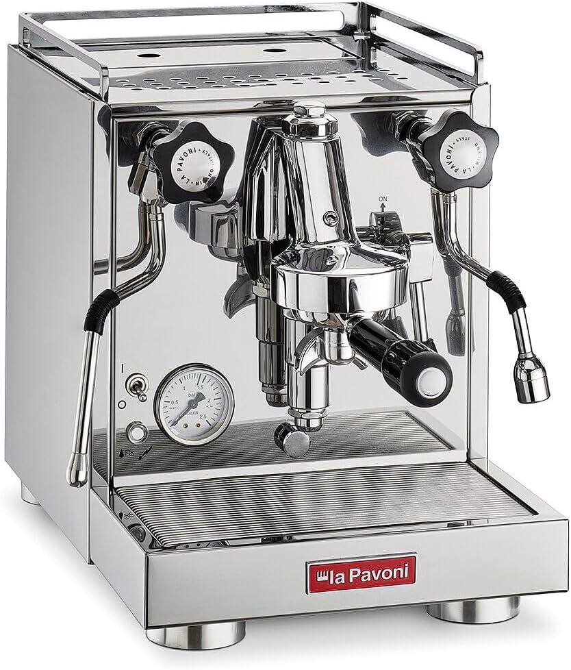 La Pavoni Kaffeemaschine, 1400 W, Silber, New Cellini Classic, Semiprofessionelle Espresso- LPSCCS01EU, Einzelboiler mit Wärmetauscher