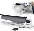 GEHPYYDS Dampfglätter, 90 cm, Grau, Gewerbliche Dampfbügelmaschine mit Rotationswalze, Touchscreen und Fußpedal
