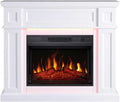 ArtiFlame Elektrokamin, 1800 W, Weiß, LINZ AF23S, Elektrischer Standkamin mit Heizung, realistischer Flammeneffekt