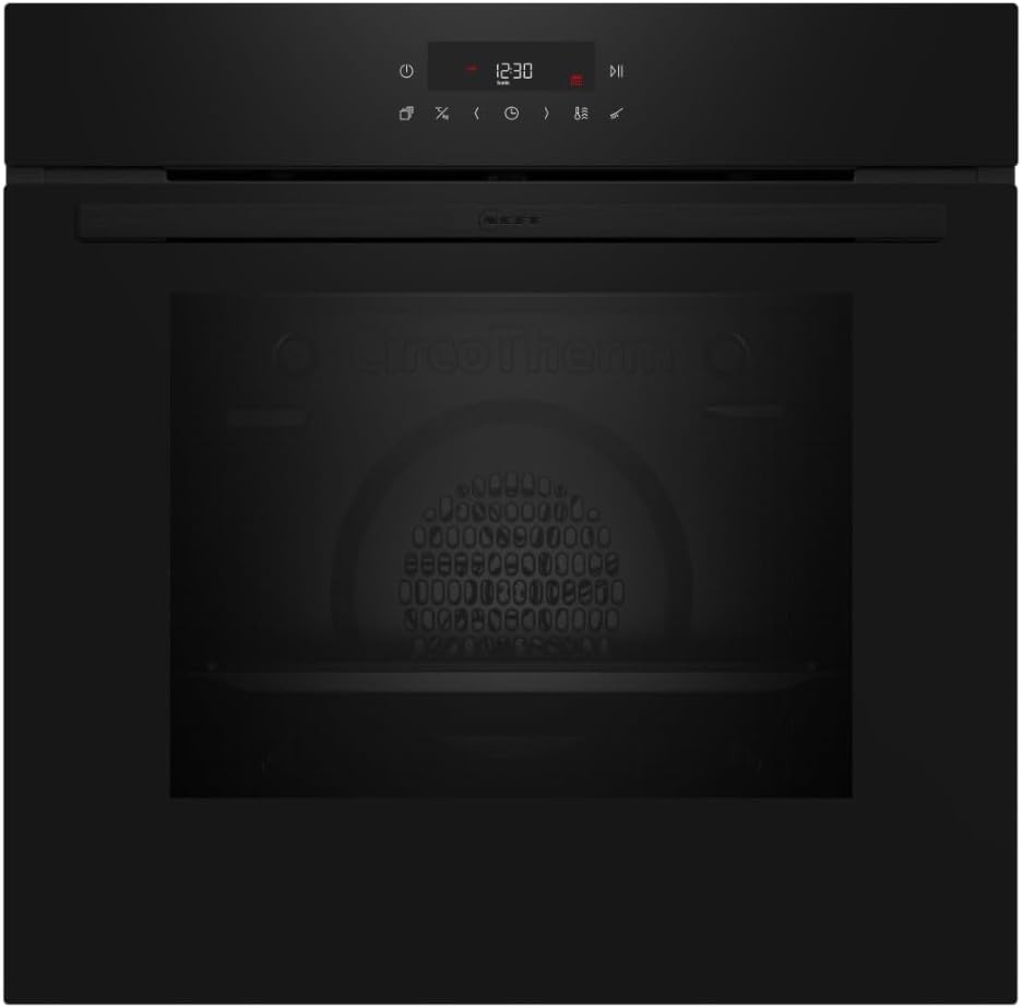 NEFF Backofen, 60 x 60 cm, Schwarz, B2CCJ7HK0 Einbau mit CircoTherm, N 30