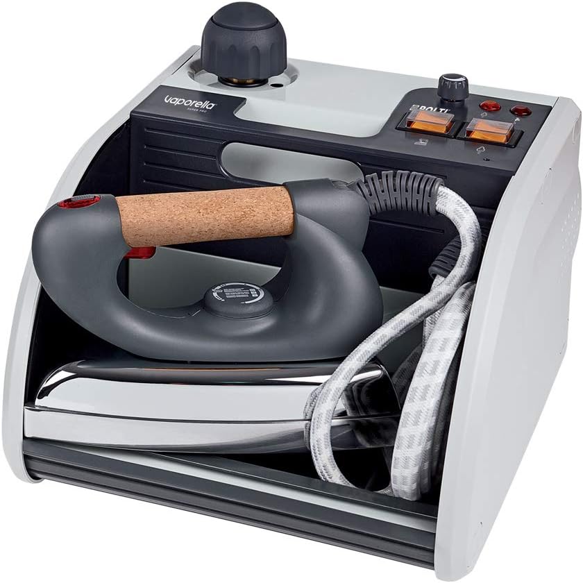 POLTI Dampfbügelstationen, 7,4 kg, 24 mm, 3 bar, Schwarz, FI000081 Bügelstation SUPERPRO, Professionelles Bügelsystem mit spezieller