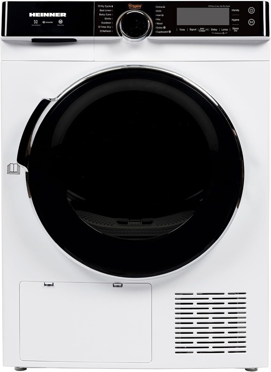 HHPD Wärmepumpentrockner, 10 kg, Weiß, M10K3A+++, Energieeffizienzklasse D, LED-Display, Sensor-Trocknung, 15 Programme