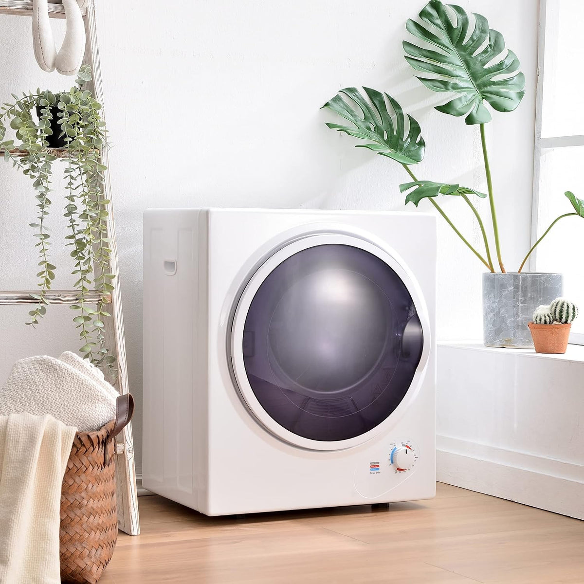 DRIXNO Wäschetrockner, 50x42x59 cm, 2,5 kg, 850w, Weiß, Ablufttrockner Trockner Mini Dryer Machine, / / /, Überhitzungsschutz