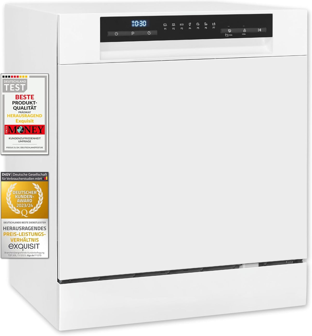 Exquisit Tischgeschirrspüler, 55 cm, Weiß, GSP508-030D Weiss - Spülmaschine