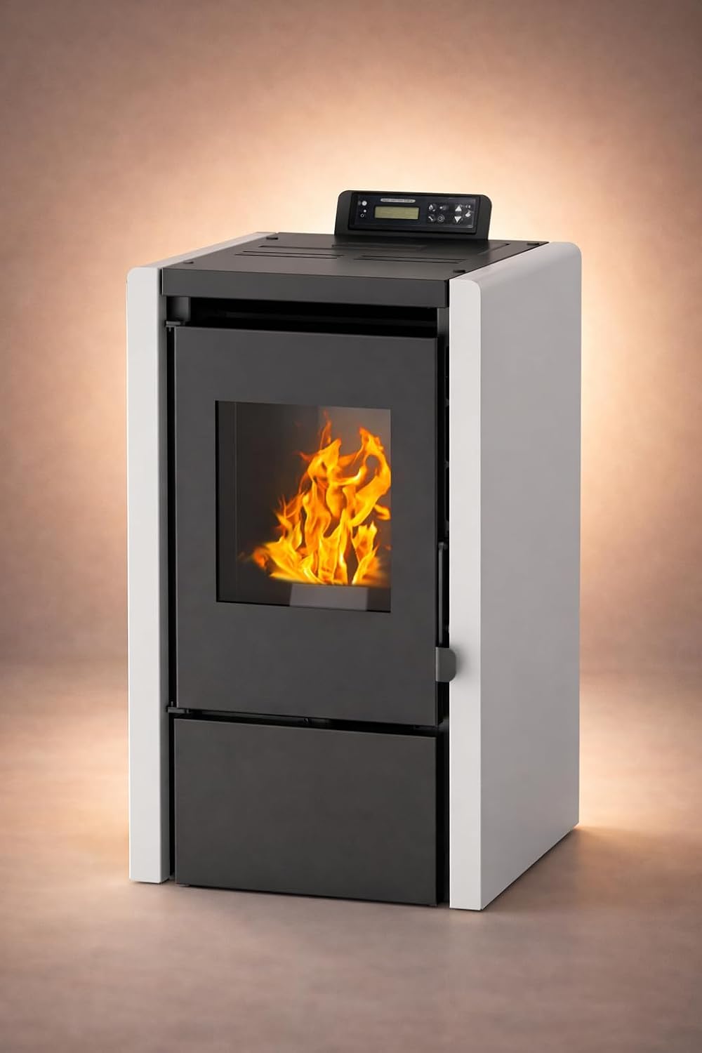 Nemaxx Pelletheizungen, 5,3 kW, 120 m, Grau, PC5 Pelletofen A+ bis ³, Chrono & ECO-Modus, WiFi Ready (App optional)