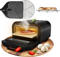 delicret the delicate secrets of the world Pizzaofen, Schwarz, elektrischer 12' - bis zu 450℃ - 1700 Watt