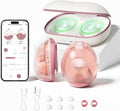 Momcozy Brustpumpen, 24 mm, Schwarz, Air 1 Elektrische Milchpumpe, ultraflach & Hands-free (2er-Pack), mit kabellosem Ladecase transparenter Oberseite