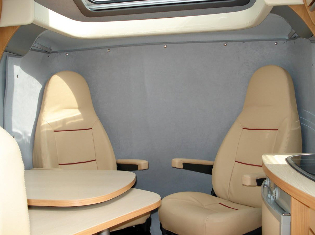 Hindermann Markise, Beige/Hellgrau, Thermovorhang für Fiat Ducato ab Baujahr 07/2006 hellgrau