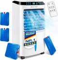 KESSER Klimaanlage, 10 L, Weiß, Mobile 4in1 Luftkühler, Air Cooler mit Fernbedienung & Timer, Wassertank, Ionisator & Luftbefeuchter