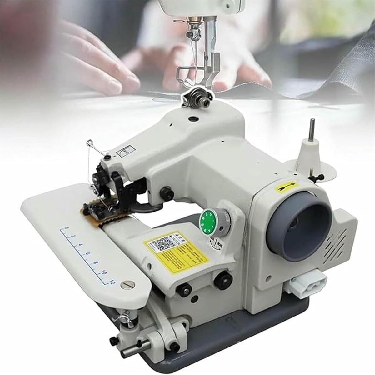 Blindstichmaschine, Grau, Tragbare Blindstich-Saummaschine, Schneidemaschine, Schreibtisch-Blindstich-Nähmaschine für Manschetten