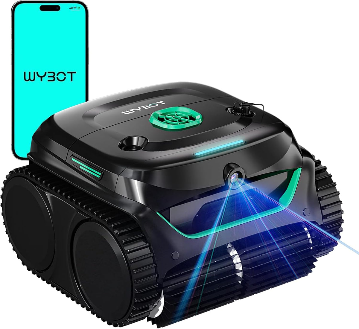 WYBOT Poolroboter, 210m, Natur, C2 Vision mit AI Kamera und Akku 190m