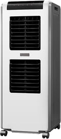 Gewerbliche Mobiles Klimagerät, 104 cm, 30 L, 35m, Weiß, Klimaanlage Ventilator, Verdunstungswasserkühler mit Wassertank